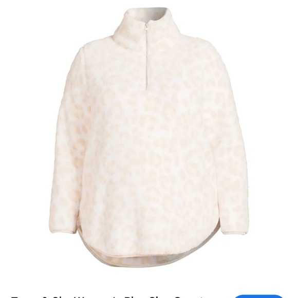 Terra & Sky 3x Faux Sherpa 3/4 Zip Sweatshirt - Picture 2 of 7